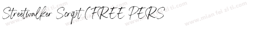 Streetwalker Script (FREE PERSO字体转换
